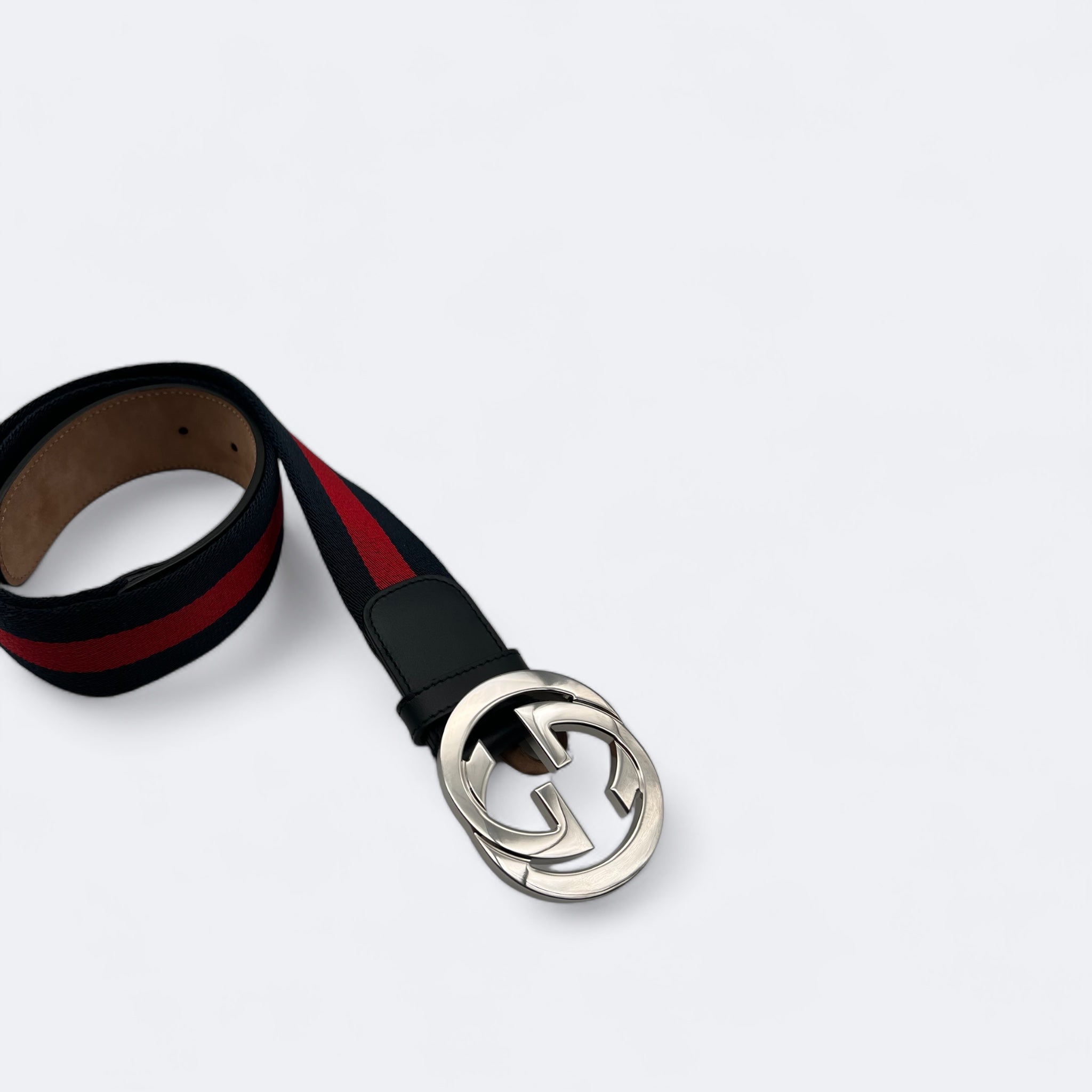 GUCCI | GG leather belt with double G buckle